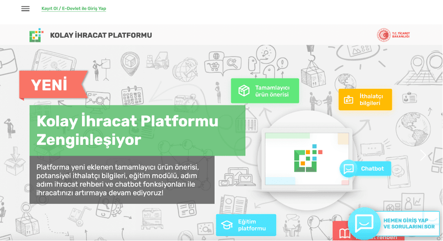 Kolay İhracat, ihracat hayatına kolaylık sağlayan ücretsiz bir platformdur.