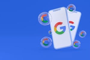 google icon screen smartphone mobile phone 3d render
